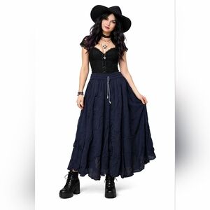 Whimsigoth Fairy grunge Witchy Y2K 00s layered mesh overlay vintage midi skirt